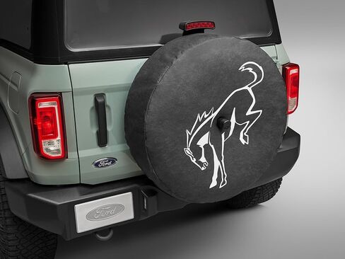 2021+ Ford Bronco OEM Abstract Bucking Bronco 35" Spare Wheel Tire Cover R2DZ-9945026-E in Saudi Arabia