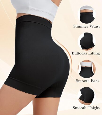 Shapewear Shorts for Women Tummy Control Butt Lifting High Waisted Body Shaper Thigh Slimmer for Under Dresses in Saudi Arabia