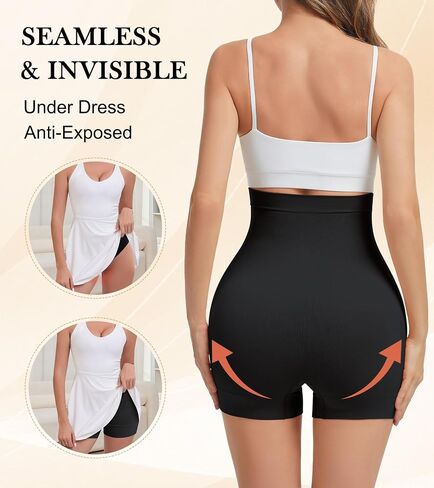 Shapewear Shorts for Women Tummy Control Butt Lifting High Waisted Body Shaper Thigh Slimmer for Under Dresses in Saudi Arabia