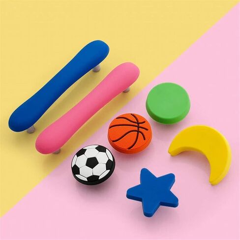 Cabinet Handles Children's Furniture Handles, Cartoon Cabinet knob Handles, PVC, Cloud Drawer (256 Pink) in Saudi Arabia