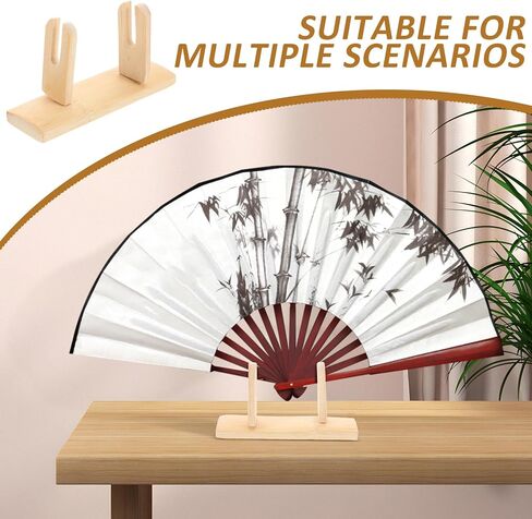IMIKEYA Japanese Folding Fan Stand Holder Handheld Fan Display Stand Room Decor Storage Folding Fan Display Base Exhibition Desktop Use in Kuwait
