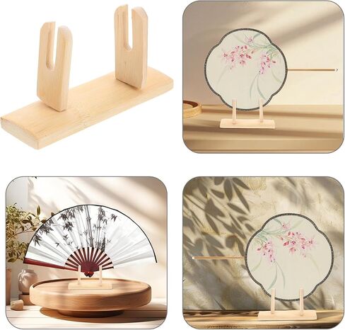 IMIKEYA Japanese Folding Fan Stand Holder Handheld Fan Display Stand Room Decor Storage Folding Fan Display Base Exhibition Desktop Use in Kuwait