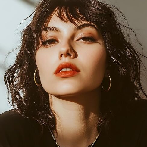 أقراط دائرية من الذهب عيار 14 قيراط للنساء أقراط دائرية كبيرة من الذهب أقراط دائرية بحافة مربعة من الذهب للنساء 14 قيراط أقراط من الذهب أقراط دائرية للنساء 40 مم in Kuwait