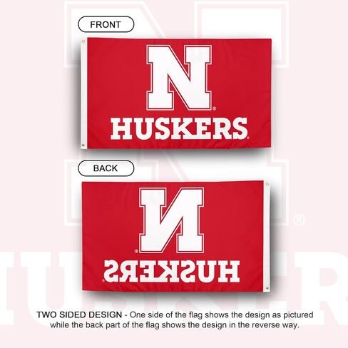 Desert Cactus University of Nebraska Flag Huskers GBR NU Huskers Flag Banners 100% Polyester Indoor Outdoor 3x5 feet Flags (Style Y) in Saudi Arabia