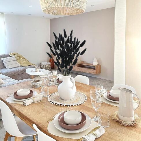 Uieke 17’’ Natural Bunny Tails Dried Flowers, 240 Pcs Dried Lagurus Ovatus, Dried Pampas Grass for Flower Arrangements Wedding Centerpieces Home Boho Baby Shower Party Fall Decorations (Orange) in Kuwait