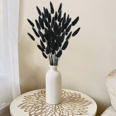 Uieke 17’’ Natural Bunny Tails Dried Flowers, 240 Pcs Dried Lagurus Ovatus, Dried Pampas Grass for Flower Arrangements Wedding Centerpieces Home Boho Baby Shower Party Fall Decorations (Orange) in Kuwait