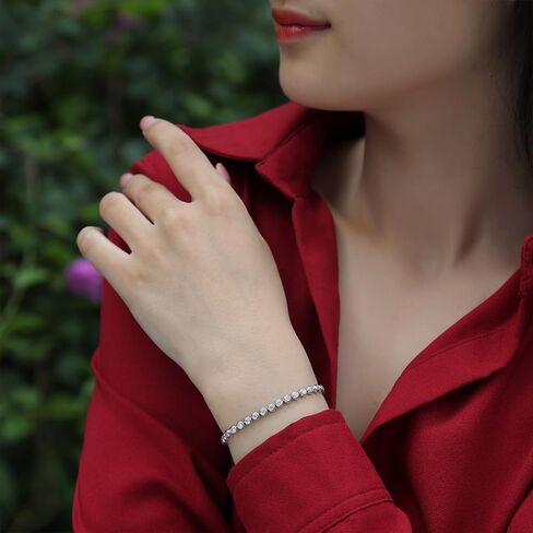 S925 Sterling Silver Galaxy Dream Diamond Tennis Bracelet for Women with 2.8ct VVS1 D-color Sparkling Diamond, Luxurious Statement Piece for Special Occasions in Saudi Arabia