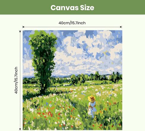 QENSPE Paint by Numbers Kit for Adults,Castle Paint by Number on Canvas for Beginners,DIY Oil Painting Kits Art Crafts Suitable for Home Wall Decoration 16x20 Inch in Kuwait