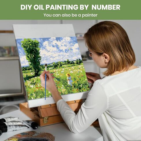 QENSPE Paint by Numbers Kit for Adults,Castle Paint by Number on Canvas for Beginners,DIY Oil Painting Kits Art Crafts Suitable for Home Wall Decoration 16x20 Inch in Kuwait