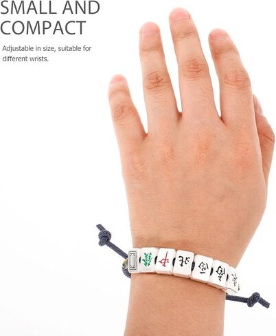 SAFIGLE Woven Bracelet Wrist Rope Chinese Mahjong Style Braided Bracelet with Adjustable Size Feng Shui Lucky Jewelry for Men and Women Multi-Color in Saudi Arabia