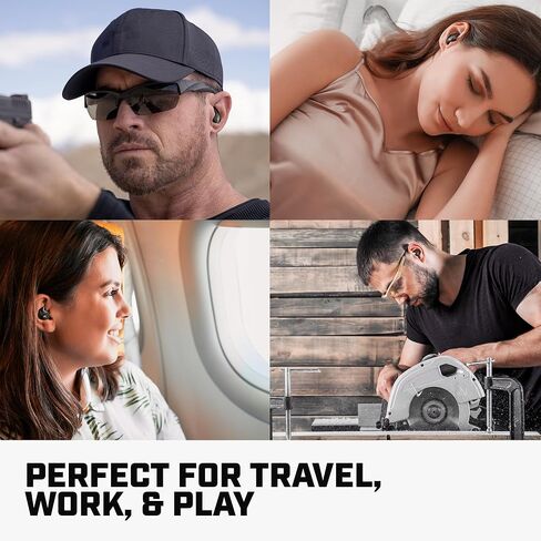 AXIL X30i Noise Reduction Ear Plugs - Black - Hear-Through Mode Hearing Protection for Concerts, Live Events, Shooting, Sports - 25dB Reusable Foam and Silicone Eartips with Carrying Case in Kuwait