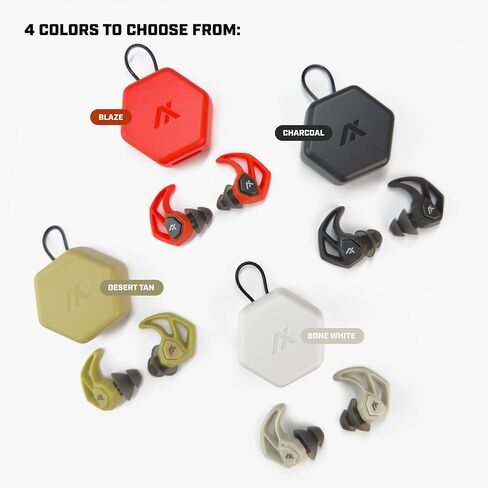 AXIL X30i Noise Reduction Ear Plugs - Black - Hear-Through Mode Hearing Protection for Concerts, Live Events, Shooting, Sports - 25dB Reusable Foam and Silicone Eartips with Carrying Case in Kuwait