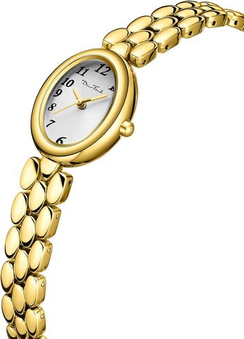 Diaofendi Women’s Gold Quartz Watch Updated Small Luxury Wristwatch with Stainless Steel Band, Stylish Casual Bracelet, and Included Tools in Saudi Arabia