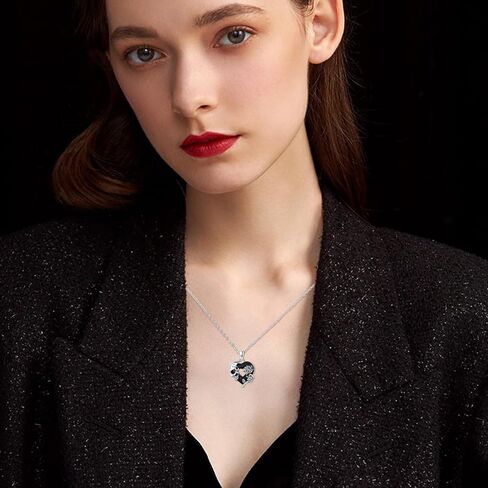 Skull Necklace S925 Sterling Silver Rose Skull Hand Pendant Healing Black Crystal Pendant Gothic Skeleton Necklace Skull Jewelry for Men Women in Kuwait