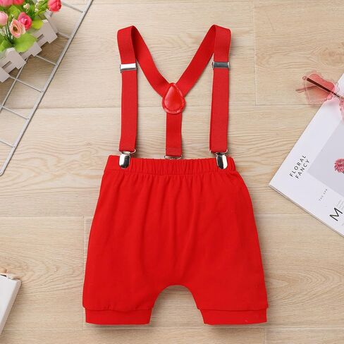 IBTOM CASTLE Circus Carnival First Birthday Outfit Boy Clown Romper Bodysuit Shorts Crown Cake Smash Clothes Set in Saudi Arabia