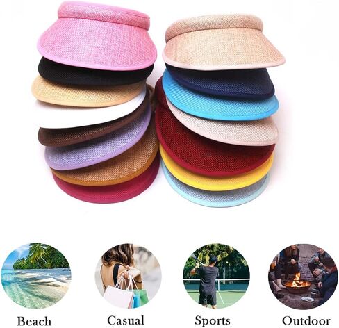 Sun Visor Hats Men Women Summer Beach Cap Sport Visors for Tennis Volleyball Running Jogging Cycling Fishing in Saudi Arabia