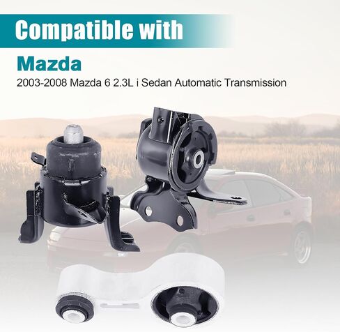 Engine Motor & Transmission Mount Kit 2pcs Compatible with Fits 2004-2009 Mazda 3 2.0L Replace A4405 A4418 in Saudi Arabia