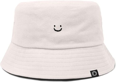 Dalix Lil Smile Cotton Bucket Hat Lightweight Outdoor Travel Beach Everyday Womens in Kuwait