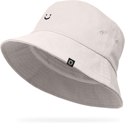 Dalix Lil Smile Cotton Bucket Hat Lightweight Outdoor Travel Beach Everyday Womens in Kuwait