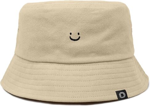Dalix Lil Smile Cotton Bucket Hat Lightweight Outdoor Travel Beach Everyday Womens in Kuwait