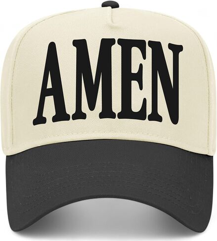 Amen Vintage Trucker Hat | God Jesus | Premium Snapback Baseball Hat for Men & Women in Saudi Arabia