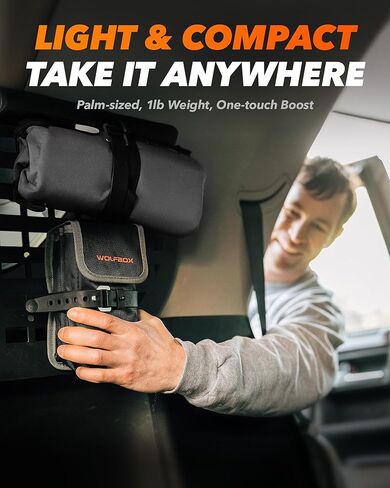 WOLFBOX 3000A Jump Starter، بطارية سيارة 12 فولت مع شاشات LED، شاحن سريع 65 وات، حزمة بطارية محمولة 16000 مللي أمبير في الساعة (محرك ديزل 8 لتر غاز 6 لتر) مع معزز، ضوء LED، كابلات توصيل in Kuwait