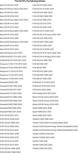 TUSK الضملة الضخمة المسمار الأسود متوافق مع Yamaha YZ250 1996-2025/متوافق مع Kawasaki KX250 1988-2007/KX85 2001-2005 in Kuwait