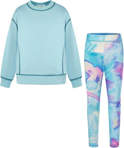GRACE KARIN Girls Sweatshirt Leggings Set 6-14Y Fall Athletic Outfit Teen Fashion Clothes Set in Saudi Arabia