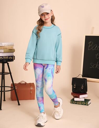 GRACE KARIN Girls Sweatshirt Leggings Set 6-14Y Fall Athletic Outfit Teen Fashion Clothes Set in Saudi Arabia