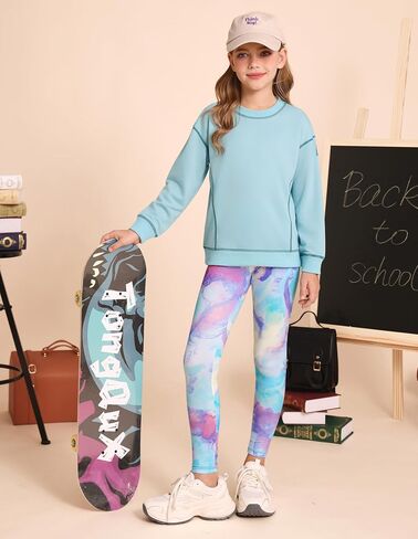 GRACE KARIN Girls Sweatshirt Leggings Set 6-14Y Fall Athletic Outfit Teen Fashion Clothes Set in Saudi Arabia