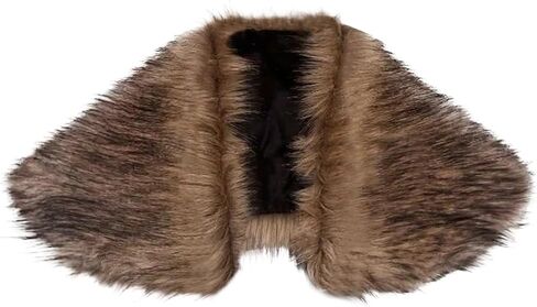 Men Viking Fur Collar Faux Fur Shoulder Wrap Viking Costume Shawl Medieval Warrior Renaissance Cosplay Halloween Costume in Saudi Arabia