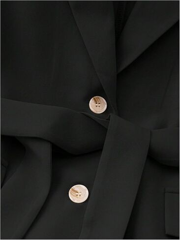GORGLITTER Women's Belted Blazer Vest Lapel Sleeveless Elegant Dressy Blazer Jacket in Saudi Arabia