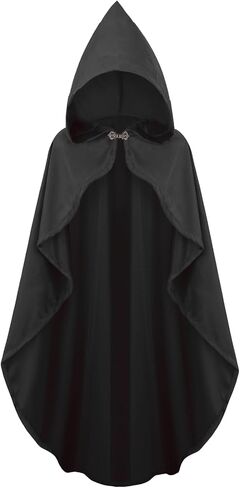 yolsun Renaissance Cloak for Women, Medieval Hooded Cape Halloween Medieval Costume Women Witch Wizard Cloak in Saudi Arabia