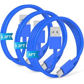 Car Carplay Cable for iPhone 15 Pro Plus Pro Max，3-Pack [3.3FT+3.3FT+6FT] USB A to USB C Cable for iPad Pro/Air/Mini，for Samsung S24/S23/S22，for MacBook Pro/Air and More in Saudi Arabia