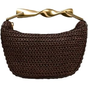 Bohemia Straw Beach Bag Women Macrame Shoulder Hobo Tote Handbag Travel Summer Beach Bags Top-handle Crossbody Purse 2025 in Kuwait