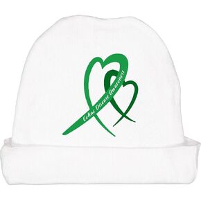 inktastic Celiac Disease Awareness Green Heart Ribbons Baby Beanie Hat in Saudi Arabia