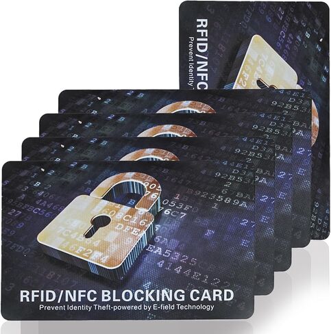 RFID Blocking Card, Contactless Bank Debit Credit Card Passport Protector, One Blocked Card Protects Entire Wallet Purse, ID/IC ATM Card Blocking for Wallet Protection(10 Pack) in Kuwait