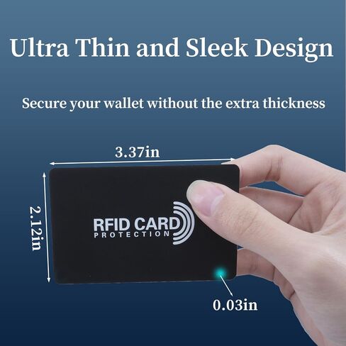 RFID Blocking Card, Contactless Bank Debit Credit Card Passport Protector, One Blocked Card Protects Entire Wallet Purse, ID/IC ATM Card Blocking for Wallet Protection(10 Pack) in Kuwait
