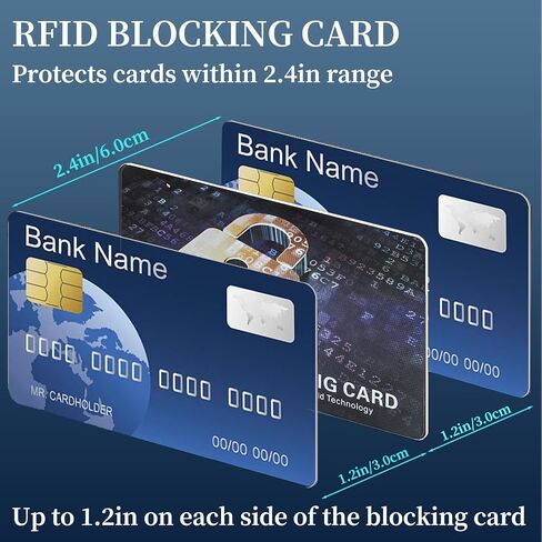 RFID Blocking Card, Contactless Bank Debit Credit Card Passport Protector, One Blocked Card Protects Entire Wallet Purse, ID/IC ATM Card Blocking for Wallet Protection(10 Pack) in Kuwait