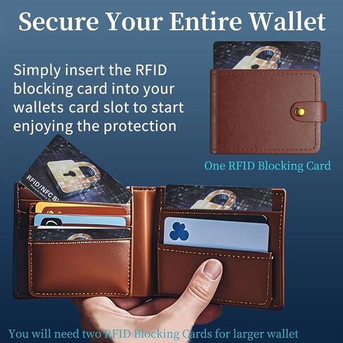 RFID Blocking Card, Contactless Bank Debit Credit Card Passport Protector, One Blocked Card Protects Entire Wallet Purse, ID/IC ATM Card Blocking for Wallet Protection(10 Pack) in Kuwait