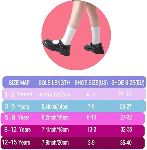 Marchare Girls Screen Socks White Dary School School Gook Heart Bow Design for Girl in Saudi Arabia