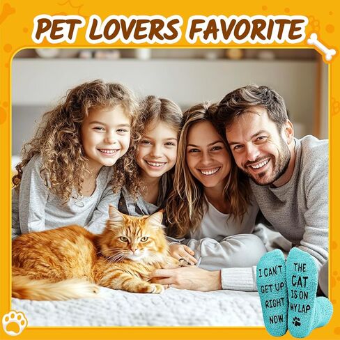 هدايا لمحبي القطط من HAPPYPOP للأمهات - جوارب قطط جديدة مجنونة وممتعة باللون الأخضر الغامض هدايا لها in Kuwait