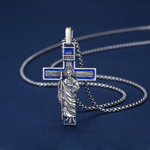 St Dymphna Necklace for Men Women,925 Sterling Silver St Dymphna Necklace Religious Protector Amulet St Dymphna Medal Jewelry Catholic Gife for Men Women in Kuwait