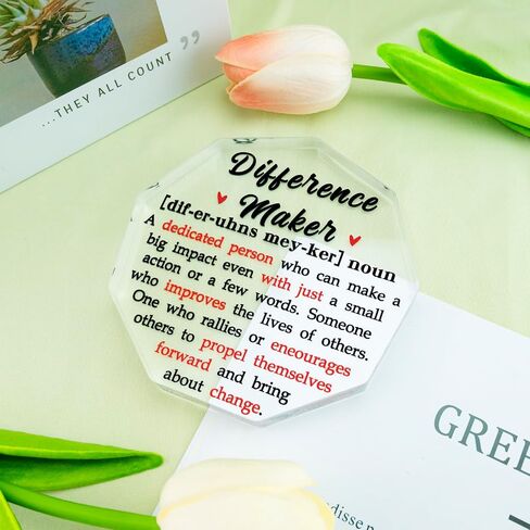 Thank You Appreciation Gifts For Women Boss Teacher Best Special Friend Gifts Stocking Stuffers Thanksgiving Decor Acrylic Plaque Paperweight in Kuwait