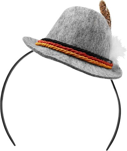 Nicky Bigs Novelties Oktoberfest Headbands Hats Mini Mini Abine Hats مع زي ريش البيرة Lederhosen in Saudi Arabia
