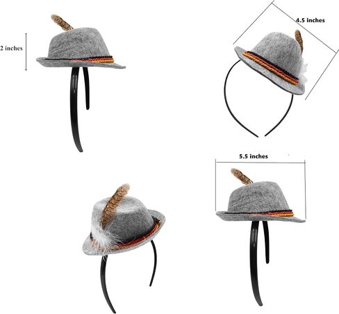 Nicky Bigs Novelties Oktoberfest Headbands Hats Mini Mini Abine Hats مع زي ريش البيرة Lederhosen in Saudi Arabia