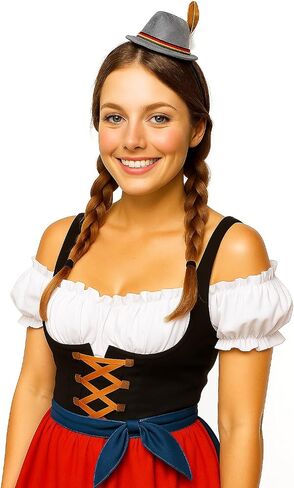 Nicky Bigs Novelties Oktoberfest Headbands Hats Mini Mini Abine Hats مع زي ريش البيرة Lederhosen in Saudi Arabia