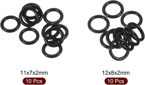 MECCANIXITY Nitrile Rubber O-Rings 30mm 34mm OD 20mm 24mm ID 5mm Thick Seal Gasket, Black 20in1 Set in Saudi Arabia