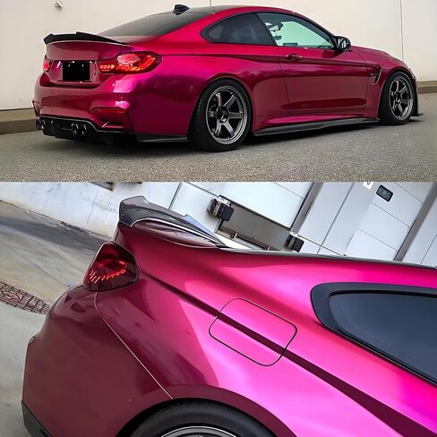 جناح المفسد الجذع الخلفي متوافق مع BMW F32 4 Series 428i/ 430i/ 435i/ 440i/ M4 2-Door Coupe 2014-2020 ، Gloss Black PSM Duckbill Decklid Lip Accessories in Saudi Arabia