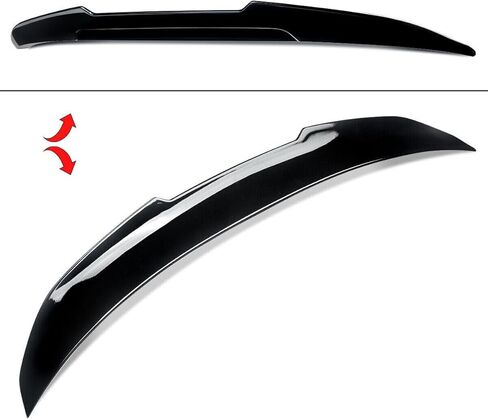 جناح المفسد الجذع الخلفي متوافق مع BMW F32 4 Series 428i/ 430i/ 435i/ 440i/ M4 2-Door Coupe 2014-2020 ، Gloss Black PSM Duckbill Decklid Lip Accessories in Saudi Arabia